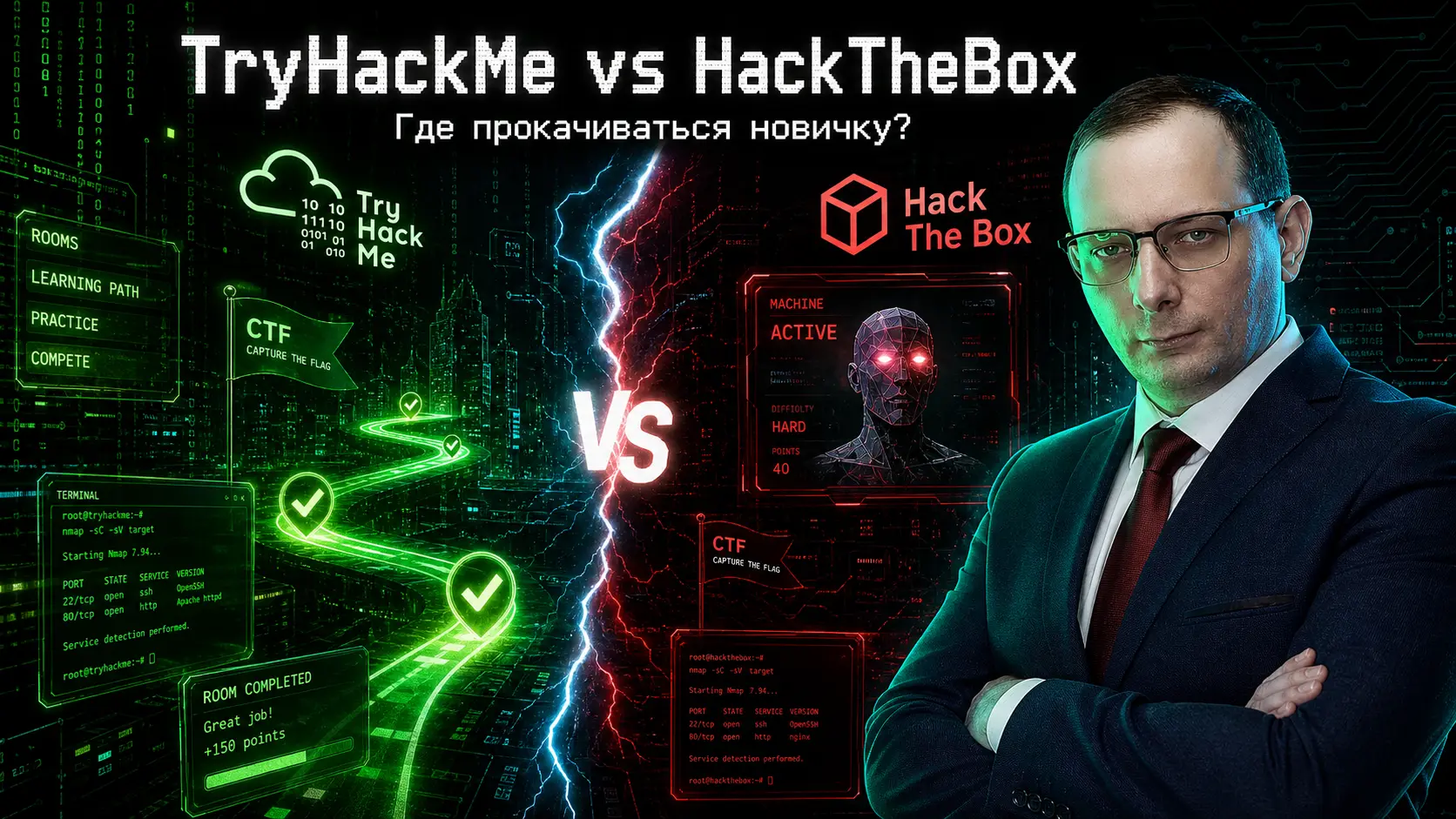TryHackMe vs HackTheBox: где прокачиваться новичку